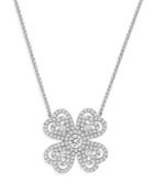 Bloomingdale's Diamond Flower Pendant Necklace In 14k White Gold, 1.0 Ct. T.w. - 100% Exclusive