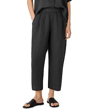 Eileen Fisher Printed Organic Linen Cropped Lantern Pants