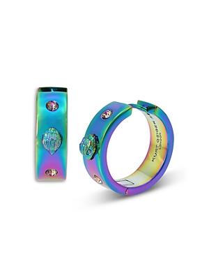 Kurt Geiger London Oil Slick Eagle Wing Hoop Earrings