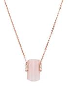 Michael Kors Stone Pendant Necklace In 14k Gold-plated Sterling Silver, 16