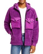Stone Island Cotton Blend Fleece Regular Fit Full Zip Hoodie