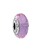 Pandora Charm - Sterling Silver & Glass Purple Shimmer, Moments Collection