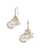 Baublebar Shell & Crystal Drop Earrings
