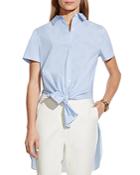 Vince Camuto Tie Front High/low Shirt