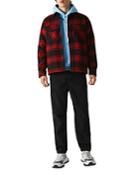 Lacoste Red Plaid Flannel Overshirt