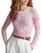Polo Ralph Lauren Pink Pony Cable Knit Long Sleeve Sweater