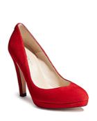 Karen Millen Women's Suede Platform High-heel Court Pumps