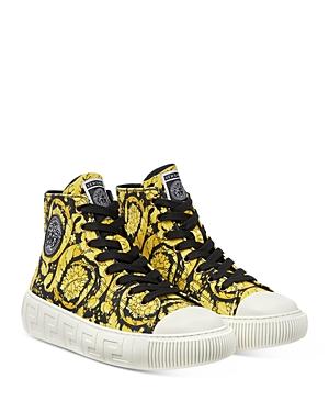 Versace Women's La Greca Barocco Printed High Top Sneakers