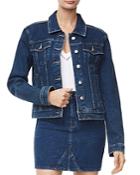 Good American Fitted Denim Jacket In Blue251