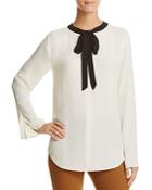 Theory Kimry Tie-neck Silk Top - 100% Bloomingdale's Exclusive