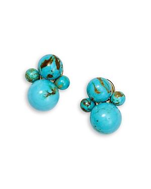 Ippolita 18k Yellow Gold Nova Turquoise Bead Cluster Stud Earrings