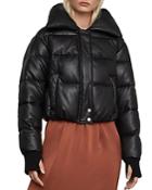 Bcbgmaxazria Clara Faux Leather Puffer Jacket