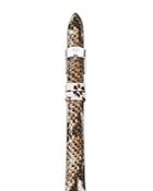 Michele Snake Print Leather Watch Strap, 12mm