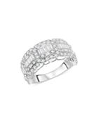 Bloomingdale's Diamond Round & Baguette Mosaic Ring In 14k White Gold, 1.6 Ct. T.w. - 100% Exclusive