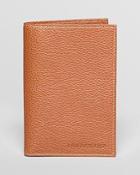 Longchamp Veau Foulonne Pebbled Leather Passport Wallet