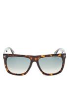 Tom Ford Flat Top Square Sunglasses, 55mm
