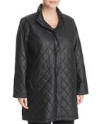 Eileen Fisher Plus Stand-collar Quilted Jacket