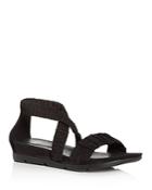 Eileen Fisher Women's Dylan Tumbled Nubuck Leather Demi Wedge Sandals