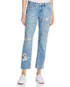 Blanknyc Studded & Distressed Jeans In Medium Wash