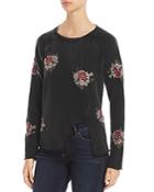 Lucky Brand Floral-embroidered Sweatshirt