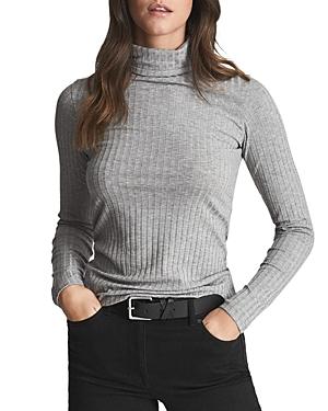 Reiss Leona Rib Knit Roll Neck Sweater