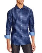 Report Collection Horizon Linen Long Sleeve Regular Fit Casual Button Down Shirt - Compare At $98