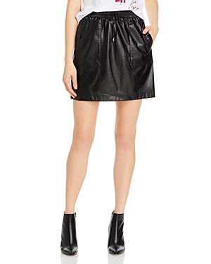 Karl Lagerfeld Paris Faux Leather Mini Skirt