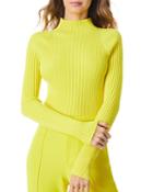 Alice And Olivia Irena Ribbed Wool Mock Neck Sweater