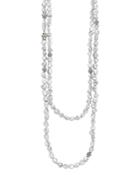 Lagos Sterling Silver Luna Keshi Pearl Double-strand Necklace, 35