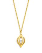 Bloomingdale's Cultured Freshwater Pearl Tulip Pendant Necklace In 14k Yellow Gold, 18-20 - 100% Exclusive