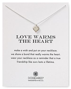 Dogeared Love Warms The Heart Necklace, 18