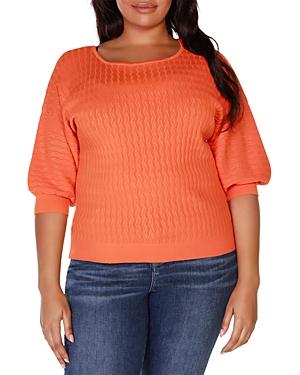 Belldini Plus Zigzag Stitched Sweater