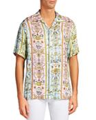 Versace Jeans Couture Tuileries Print Regular Fit Camp Shirt