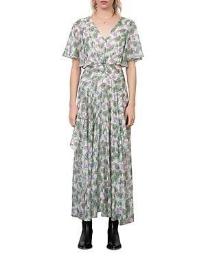 Maje Rochelle Printed Scarf Dress