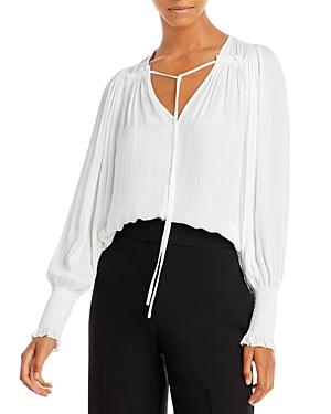 Rebecca Taylor Sateen Tie Top
