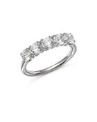 Bloomingdale's Certified Diamond Five Stone Ring In 14k White Gold, 1.50 Ct. T.w. - 100% Exclusive