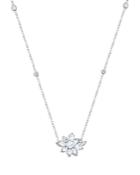 Harakh Diamond Flower Pendant Necklace In 18k White Gold, 1.0 Ct. T.w