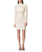 Herve Leger Illusion Long Sleeve Mini Dress