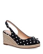 Kate Spade New York Women's Panama Nights Bow Slingback Espadrille Wedge Shoes