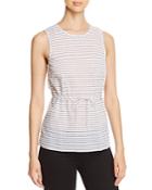 Kenneth Cole Striped Sleeveless Wrap Top