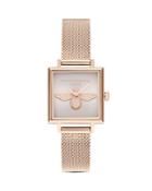 Olivia Burton 3d Bee Pale Rose Gold-tone Watch, 22.5mm X 22.5mm