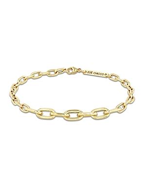 Zoe Chicco 14k Yellow Gold Square Oval Link Bracelet