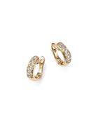 Diamond Huggie Hoop Earrings In 14k Yellow Gold, .30 Ct. T.w. - 100% Exclusive
