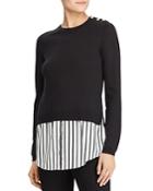 Lauren Ralph Lauren Button Shoulder Shirttail Sweater