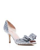 Kate Spade New York Sela Glitter D'orsay Peep Toe Pumps