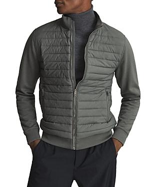 Reiss Flintoff Interlock Quilted Hybrid Jacket