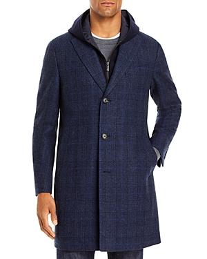 Cardinal Of Canada Wool-cashmere Regular Fit Topcoat With Hooded Bib