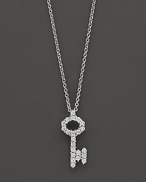 Roberto Coin 18k White Gold/diamond Key Necklace, 16