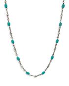 Degs & Sal Turquoise Cable Chain Necklace In Sterling Silver, 24