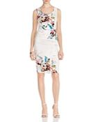 Tracy Reese Ruched Printed Dress